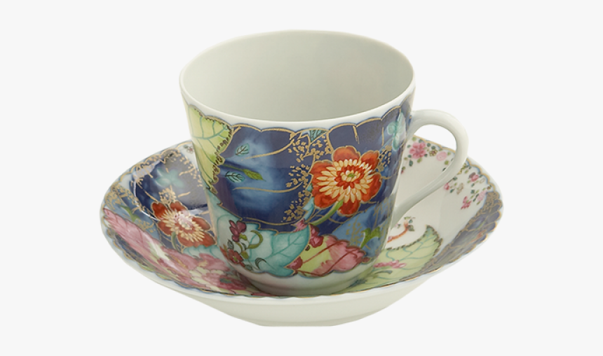 Tobacco Leaf Tea Cup And Saucer - Teacup, HD Png Download