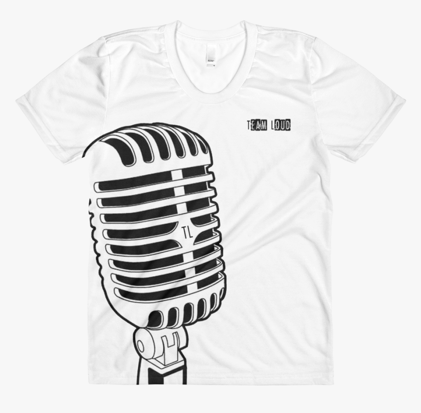 Vintage Microphone Women S T-shirt - Radio Microphone Vector Png, Transparent Png