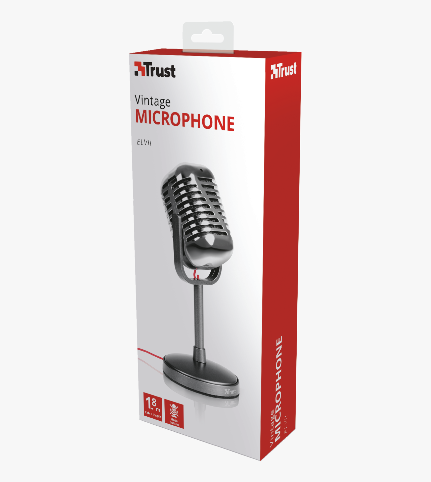 Elvii Vintage Microphone For Pc And Laptop - Microfone Trust Elvii Vintage, HD Png Download
