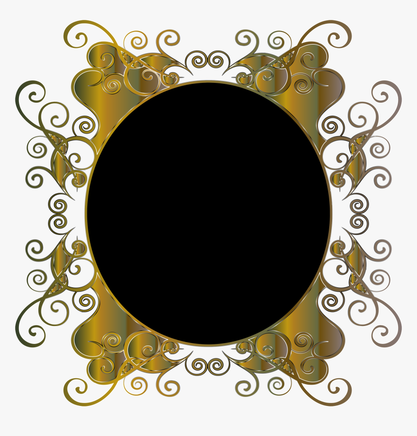Golden Oval Frame Png For Kids - Portable Network Graphics, Transparent Png