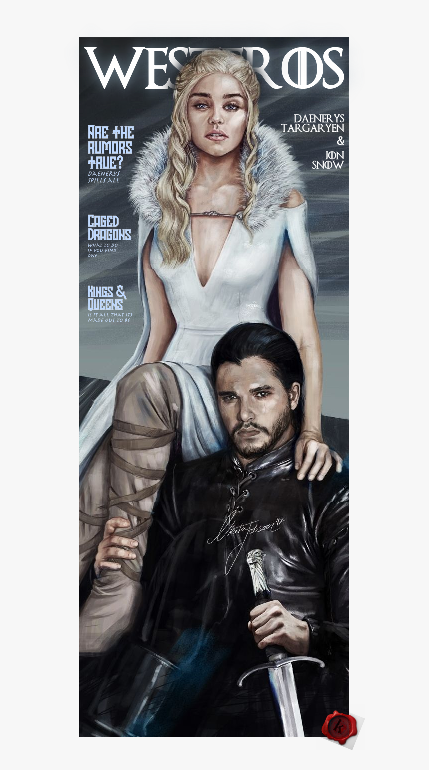 Jon And Dany Fanart, HD Png Download