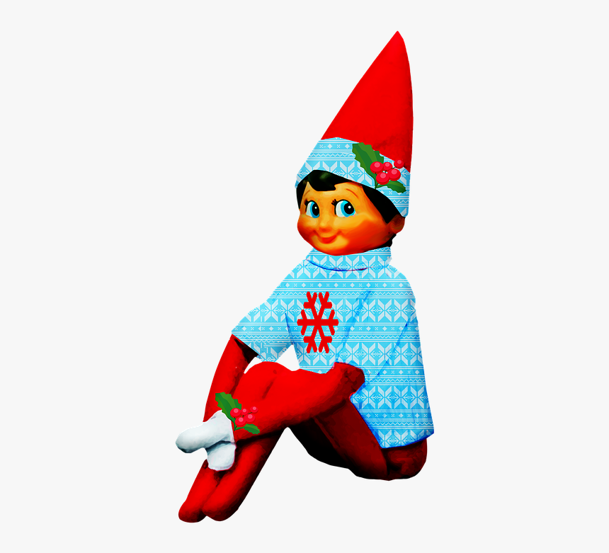 Elf On A Shelf, Christmas Elf, Winter, Christmas, Happy - Christmas Elf, HD Png Download