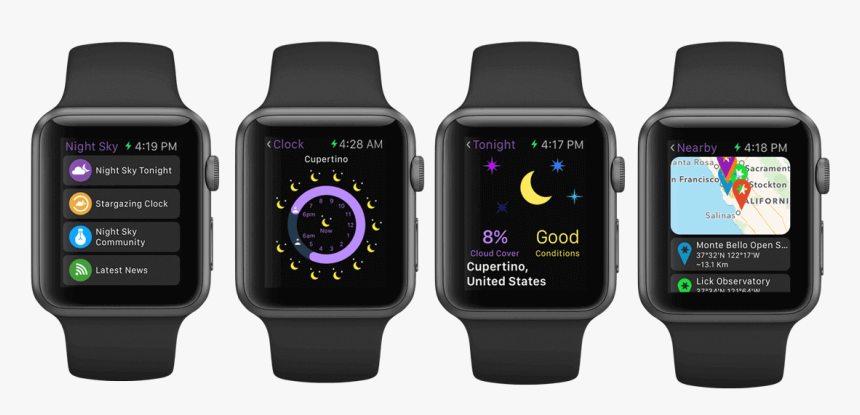 Night Sky For Ios Apple Watch Teaser - Apple Watch 4 New Complications, HD Png Download