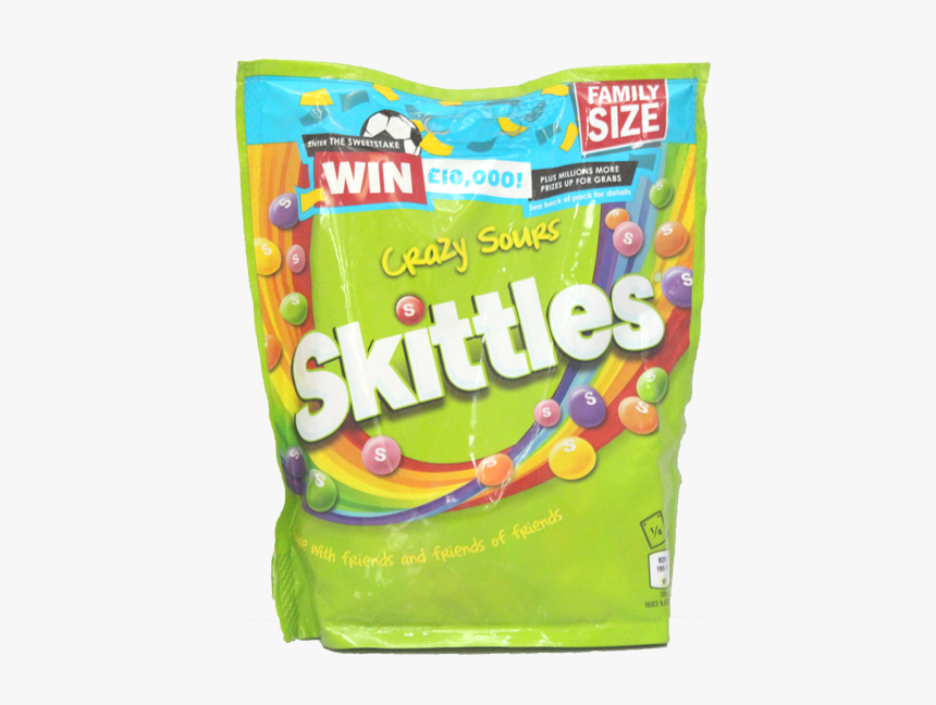 Skittles Crazy Sours Family Size - Skittles Crazy Cores, HD Png Download
