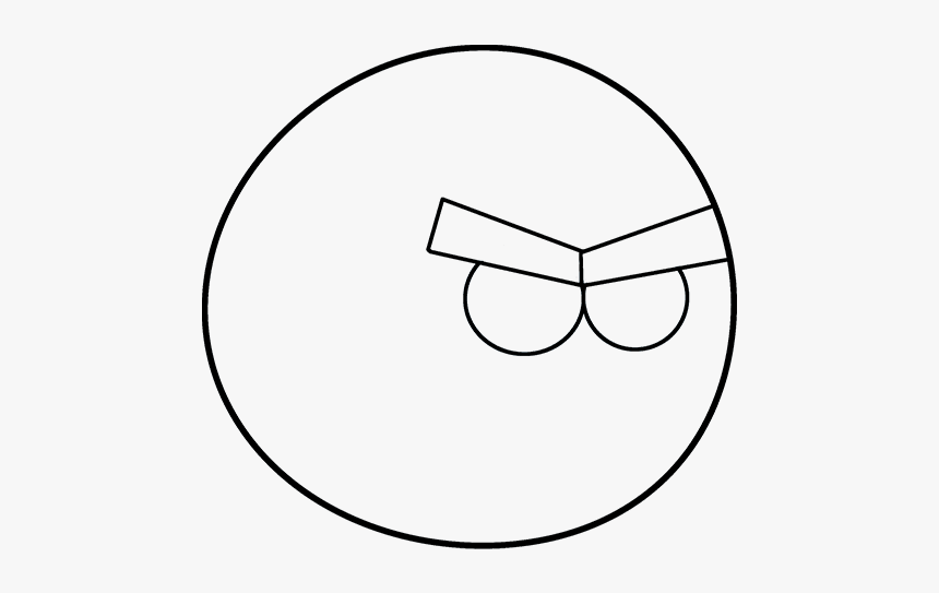 How To Draw Angry Birds - Circle, HD Png Download