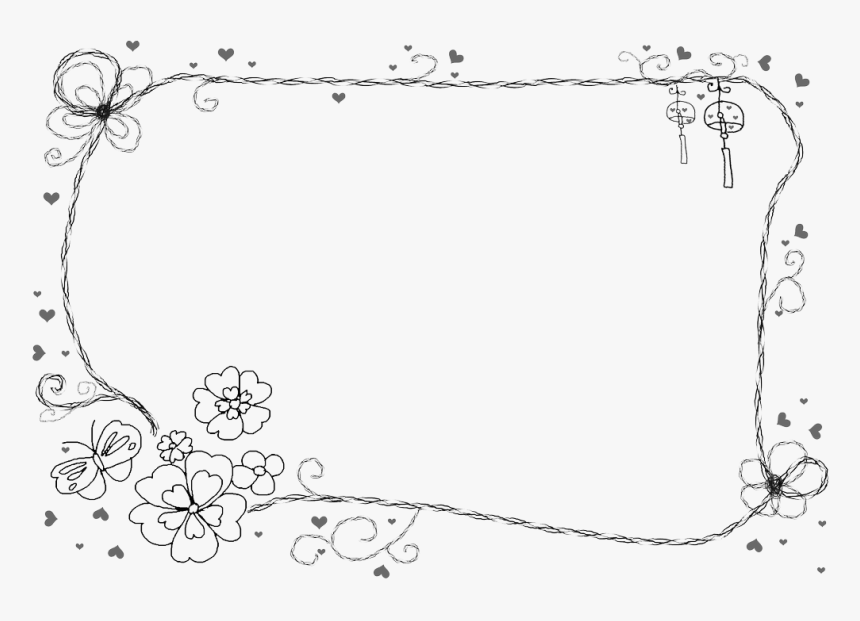 Decorative Frame Lineart - Line Art, HD Png Download