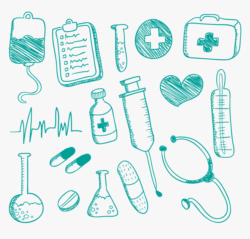 Medicine Nursing Drawing Doodle - Doodle Medicine, HD Png Download