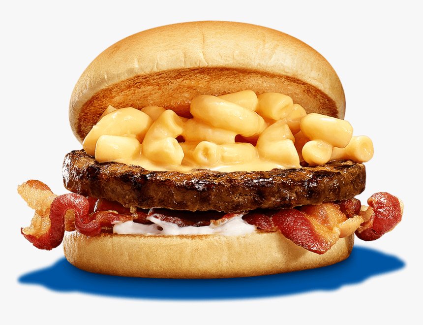 Cheesy Pasta & Bacon Burger - Pasta Burger, HD Png Download