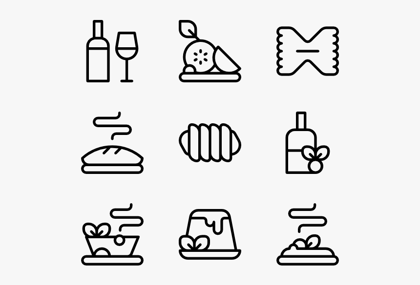 Linear Italian Cusine - Suitcase Icon Transparent Background, HD Png Download