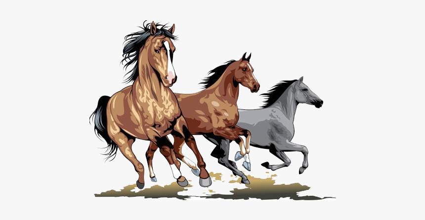 Horse Stallion Clip Art - Running Horse Png, Transparent Png