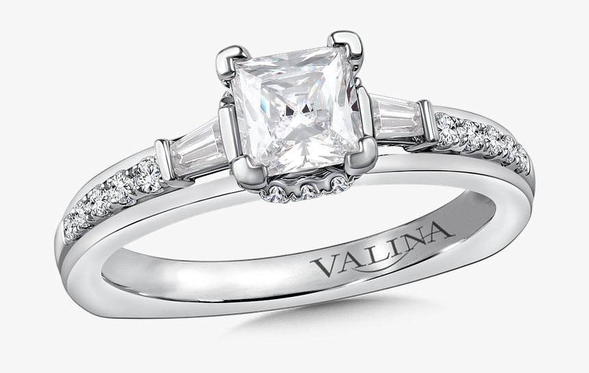 Valina Diamond Engagement Ring Mounting In 14k White - Pre-engagement Ring, HD Png Download