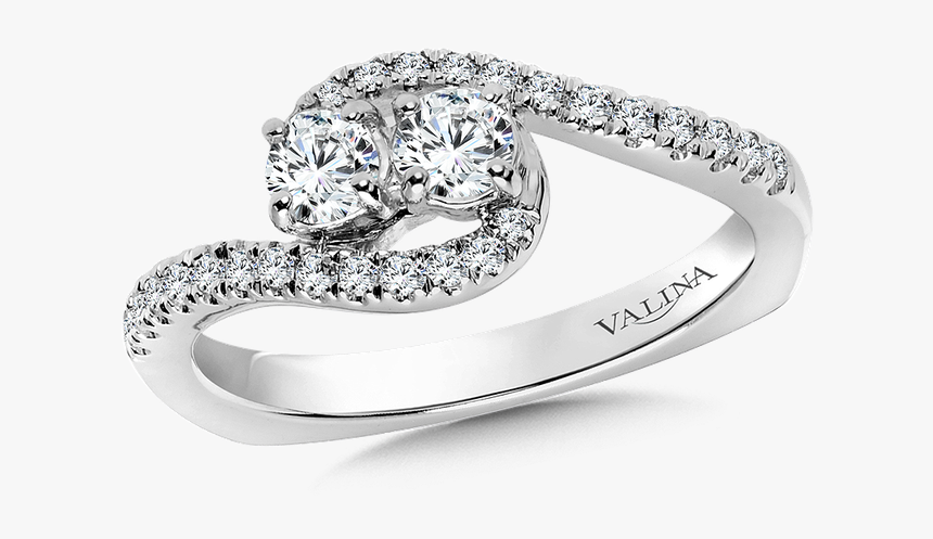 Valina Two-stone Diamond Engagement Ring Moutning In - Pre-engagement Ring, HD Png Download