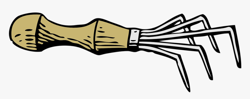 Hand, Rake, Tool, Gardening, Hardware, Small, Pitchfork - Hand Rake Clipart, HD Png Download