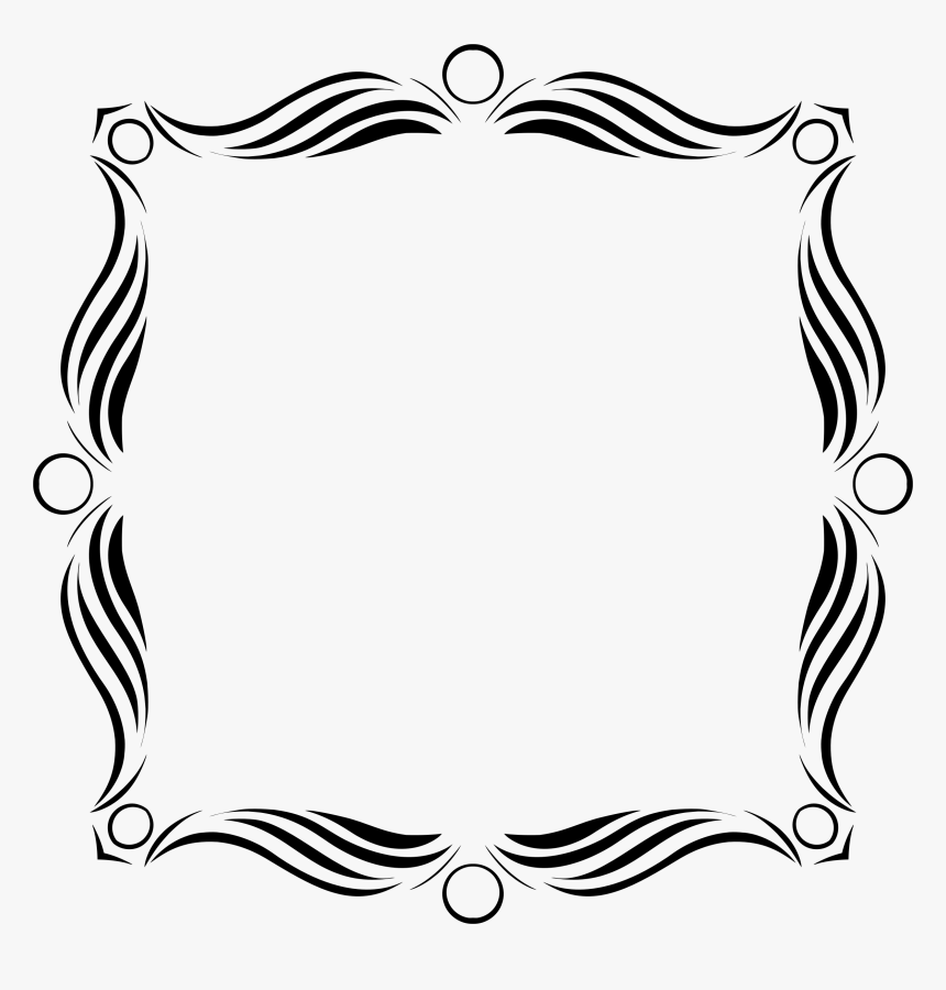 Vintage Calligraphic Flourish Frame Extrapolated 8 - Snowflake Cutout, HD Png Download
