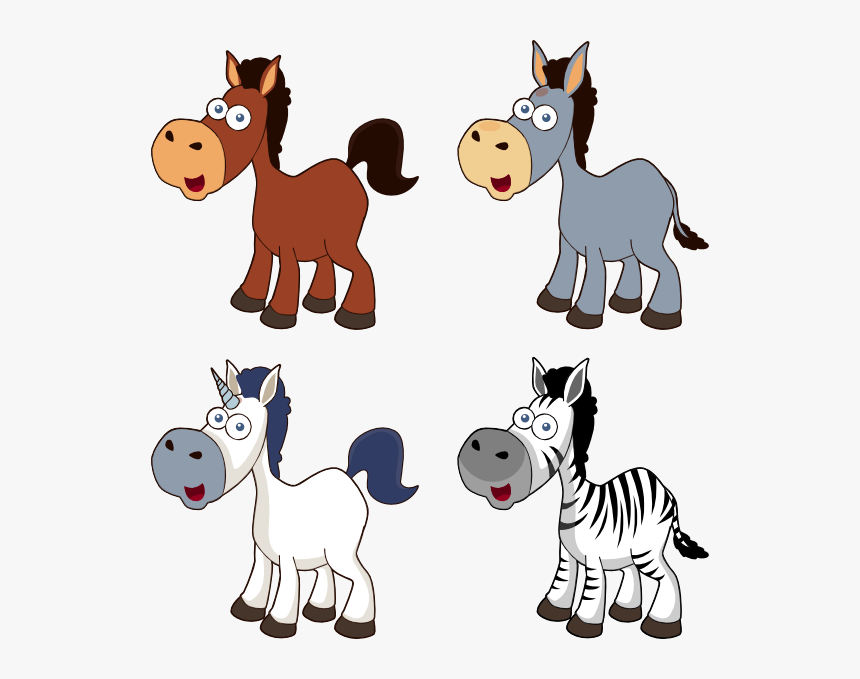 Cartoon Horses Svg Clip Arts - Horse Cartoon Vector Free, HD Png Download