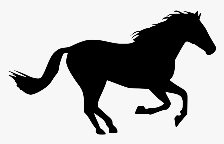 Horse Gallop Silhouette Clip Art - Horse Silhouettes, HD Png Download