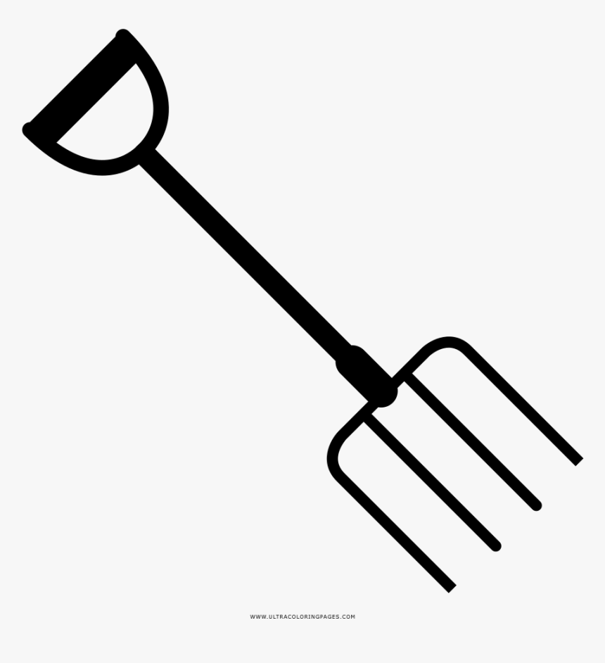 Pitchfork Coloring Page, HD Png Download