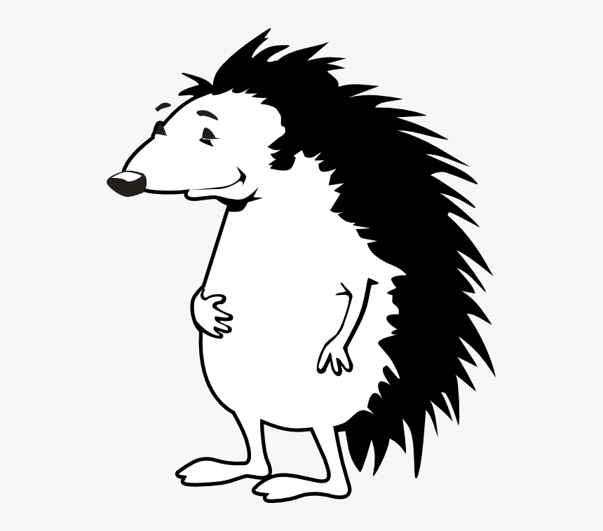 Black And White Png - Porcupine Clipart Black And White, Transparent Png
