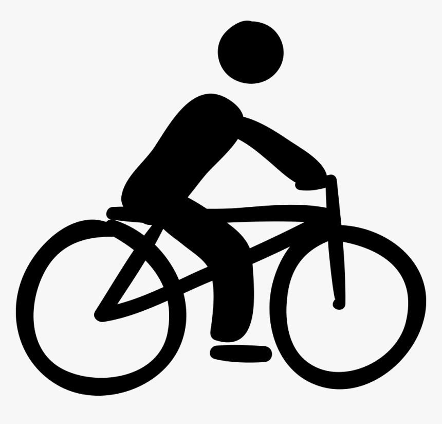 Cyclist On Bicycle Bicycle Stick Figure, HD Png Download
