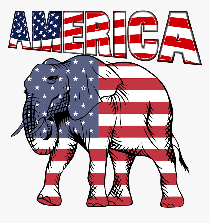 American Flag Elephant, HD Png Download