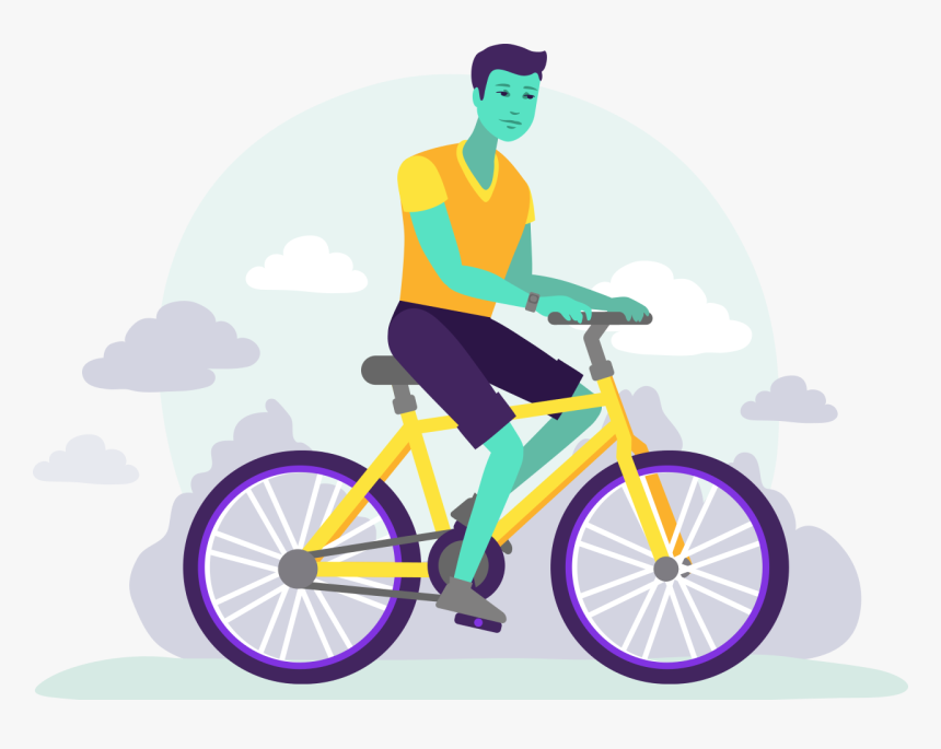 Cycling - Hybrid Bicycle, HD Png Download