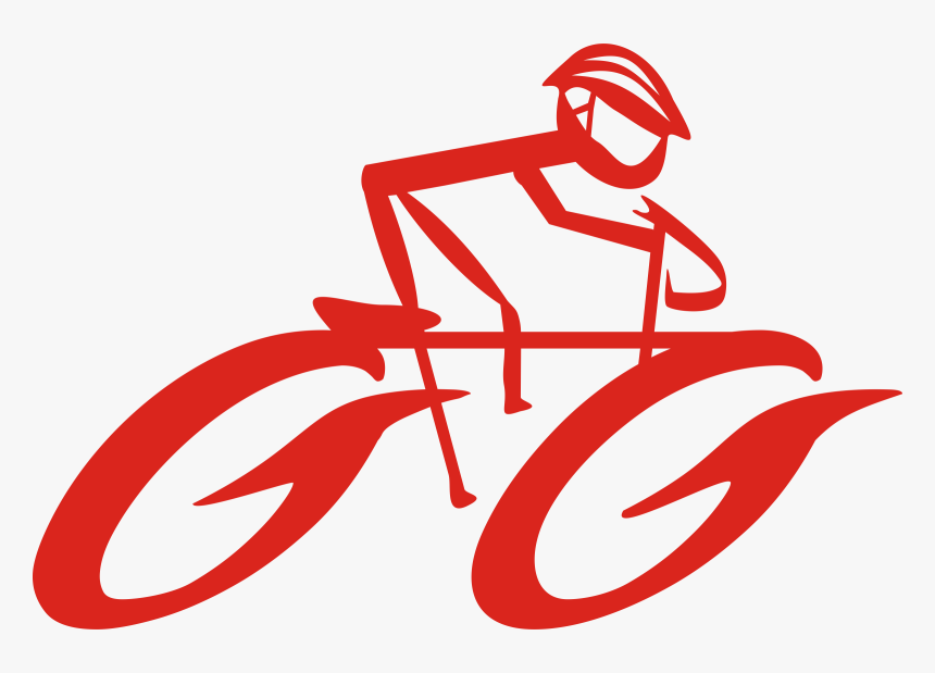 Cyclist On Bike Clip Arts - Racing Bicycle Clip Art, HD Png Download