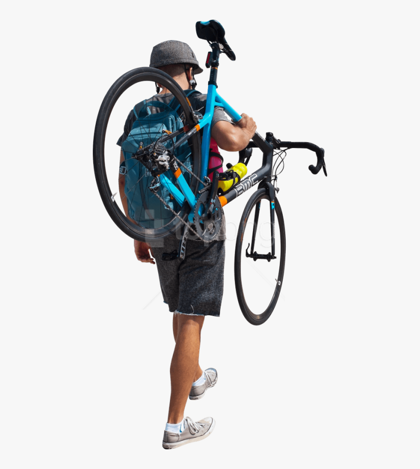Human Cycling Background Png Image - Cut Out Man Bike, Transparent Png