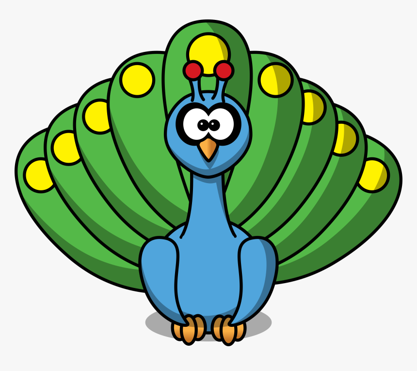 Peacock Clipart Free Images - Colorful Peacock Clipart, HD Png Download