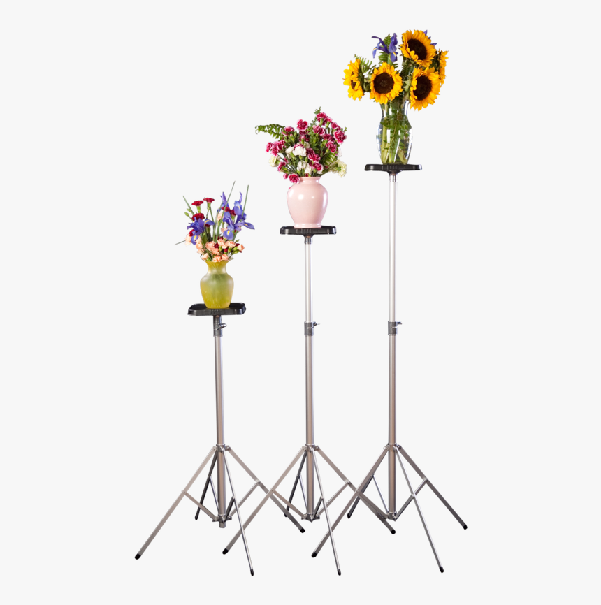Trio Of Tall, Deluxe Stands Featuring Flower Arrangements - Bouquet, HD Png Download