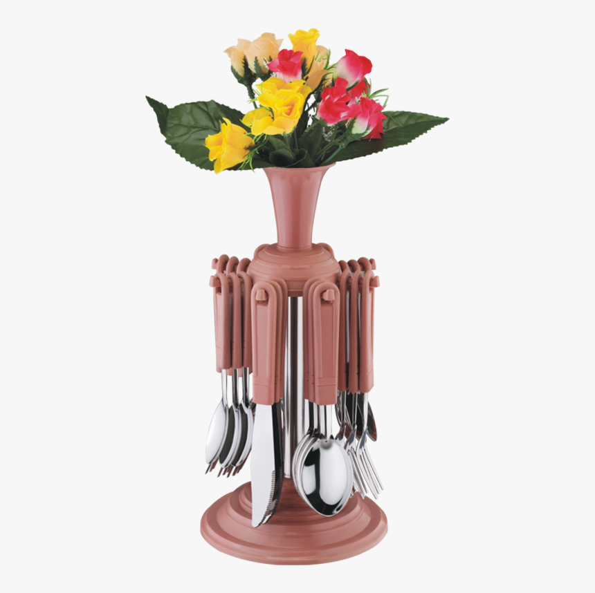 Dk-209 Super 24 Pcs Revolving Cutlery Set - Spoon Set With Stand Png, Transparent Png