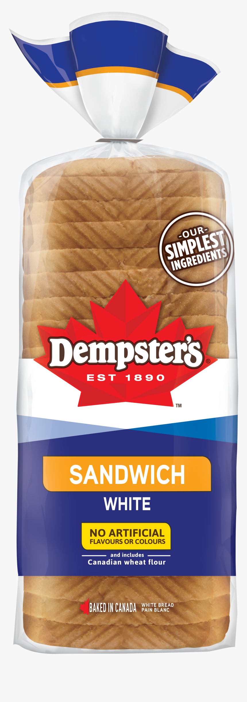 Dempster S® White Sandwich Bread Dempsters Whole Wheat Bread, HD Png