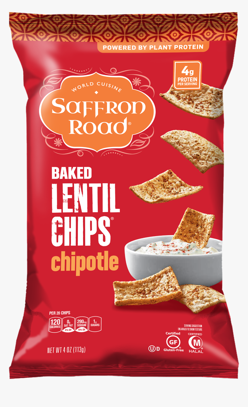 Saffron Road Baked Lentil Chips Sea Salt, HD Png Download