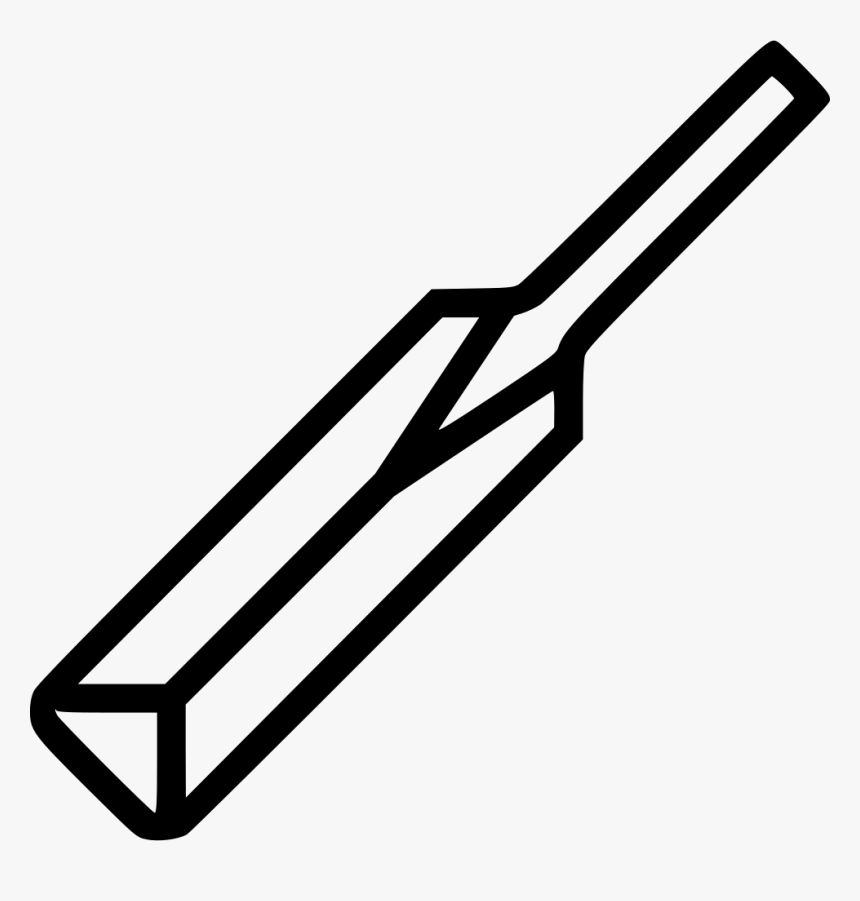 Cricket Bat Sports Comments Outline Picture Of Bat, HD Png Download