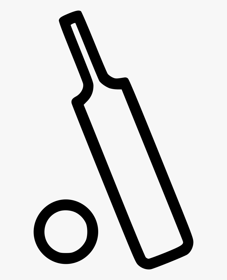 Cricket Bat And Ball Png - Cricket Bat Icon Png, Transparent Png