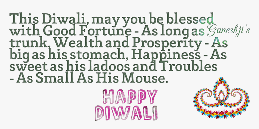 Diwali Messages Png Hd Quality - Diwali, Transparent Png