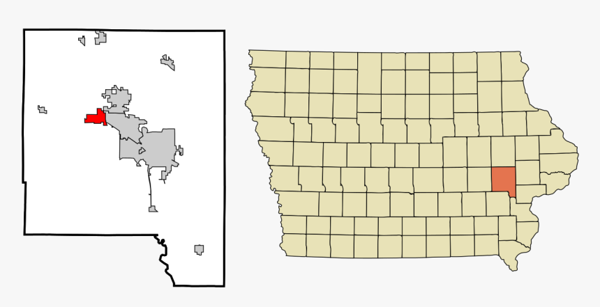 Johnson County Iowa Incorporated And Unincorporated - Iowa, HD Png Download