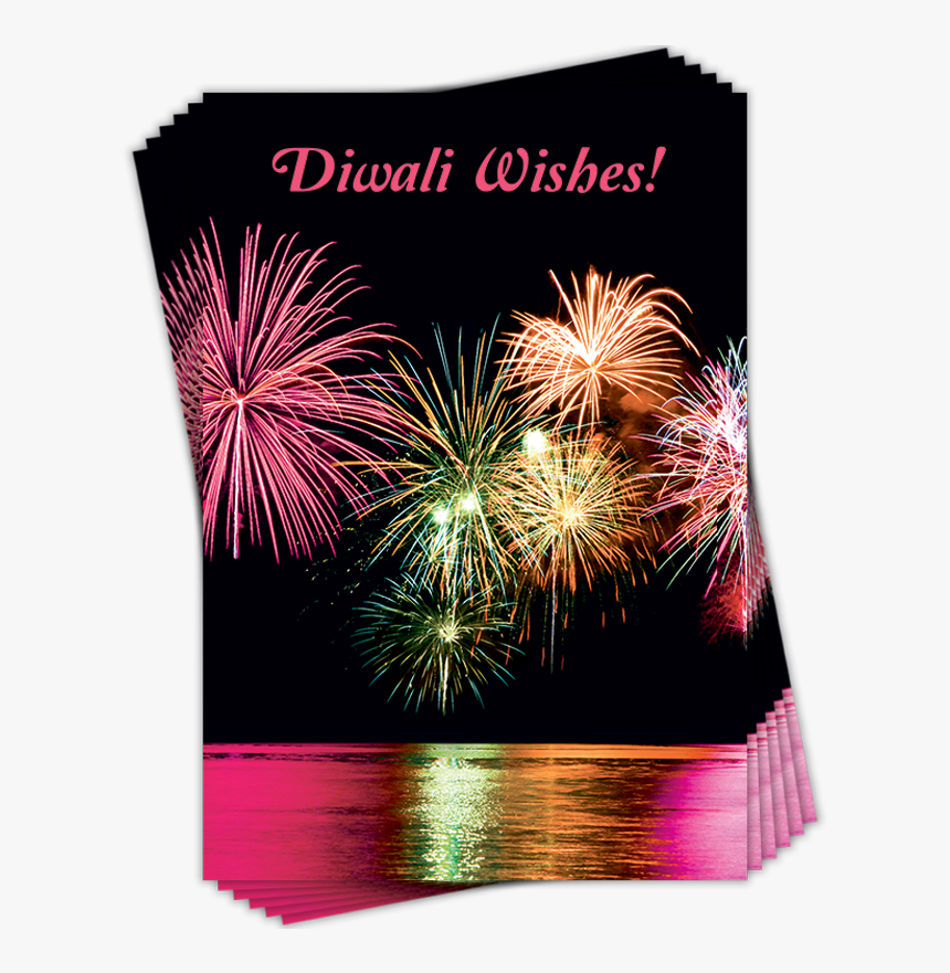 Diwali Multi Packs Greeting Card - Fireworks Over Water, HD Png Download