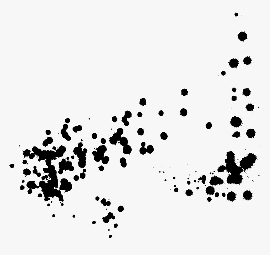 Splash Clipart Black And White - Drops Of Paint Png, Transparent Png