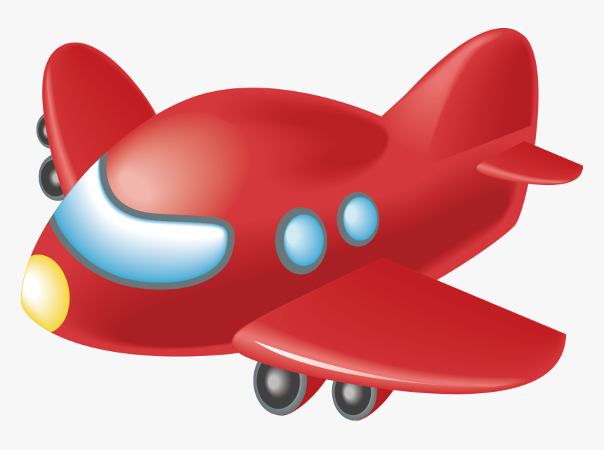 Airplane Car Clip Art Toy Aircraft Truck - Clip Art Airplane Red, HD Png Download