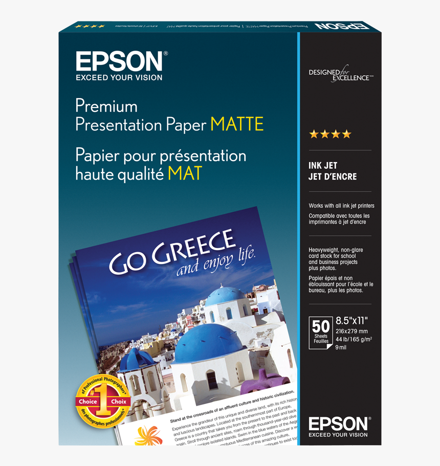 Epson® Premium Presentation Paper 97b Letter 50/pkg - Epson Presentation Paper Matte, HD Png Download