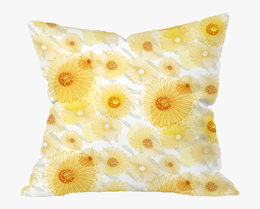 Field Marigold Floral Pillow Cover - Cushion, HD Png Download