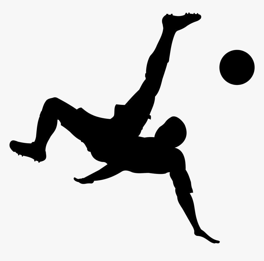 Silhouette,joint,angle - Bicycle Kick Soccer Silhouette, HD Png Download