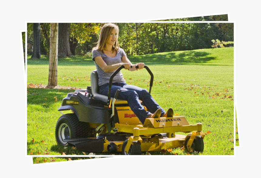 Ackerville Lawn & Garden - Female On Riding Lawnmower, HD Png Download