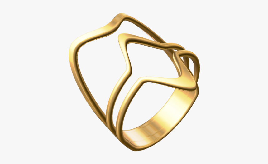 A Rendered Image Of A 3d Gold Ring Created With Jweel - 3d Printed Jewelry Png, Transparent Png