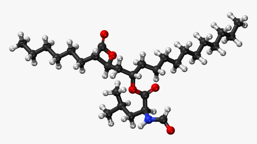 Orlistat Ball And Stick Model - Orlistat Structure, HD Png Download