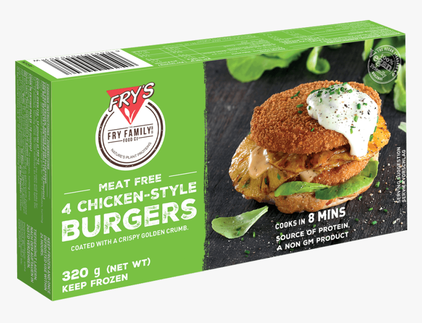 Frys Chicken Style Burger, HD Png Download