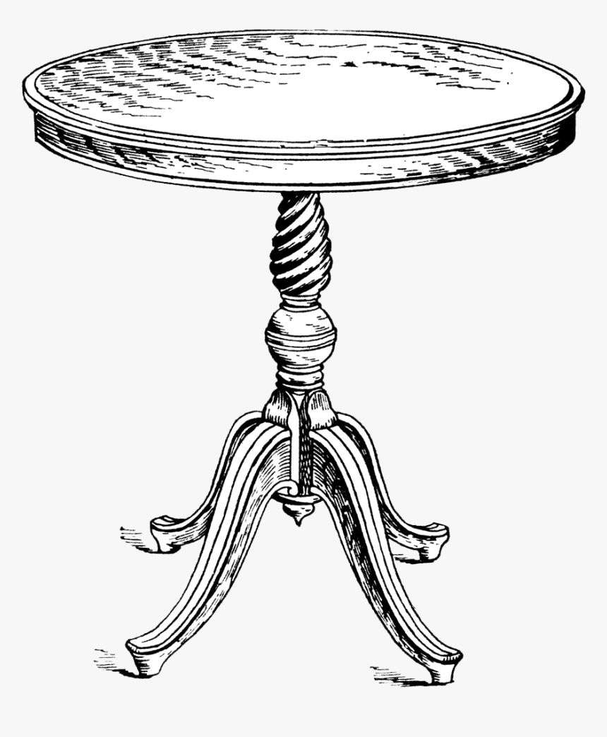 **free Vintage Digital Stamps** - Vintage Table Clipart, HD Png Download