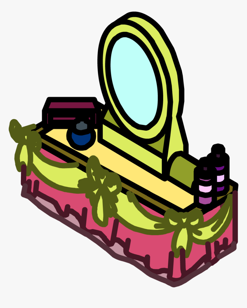 Dresser Clipart Dressing Table - Vanity Club Penguin, HD Png Download