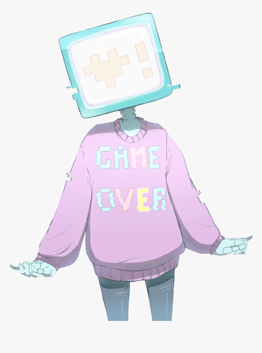 Pastel Game Over - Game Over Tv Head, HD Png Download