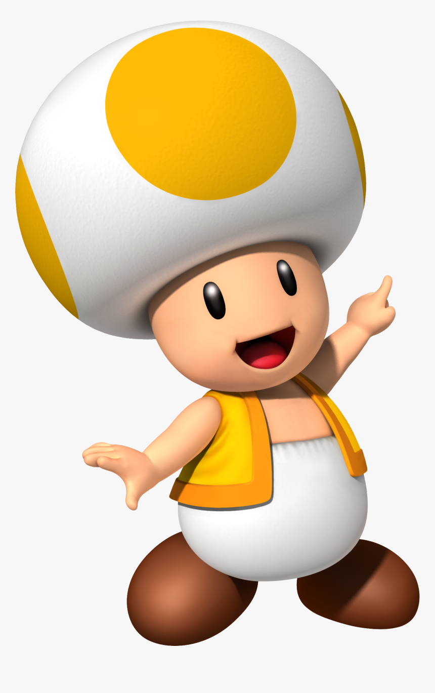 Toad Clipart Happy - Yellow Toad From Mario, HD Png Download